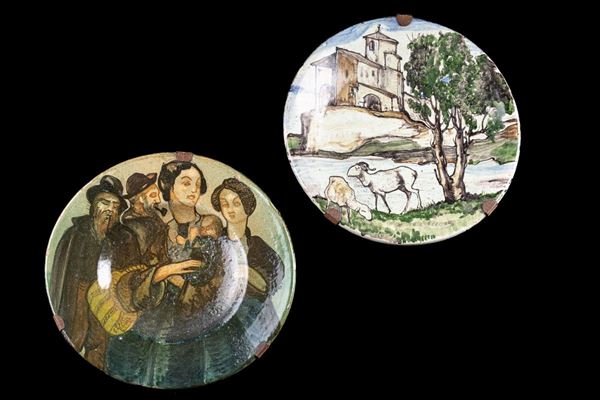 Pair of ceramic plates