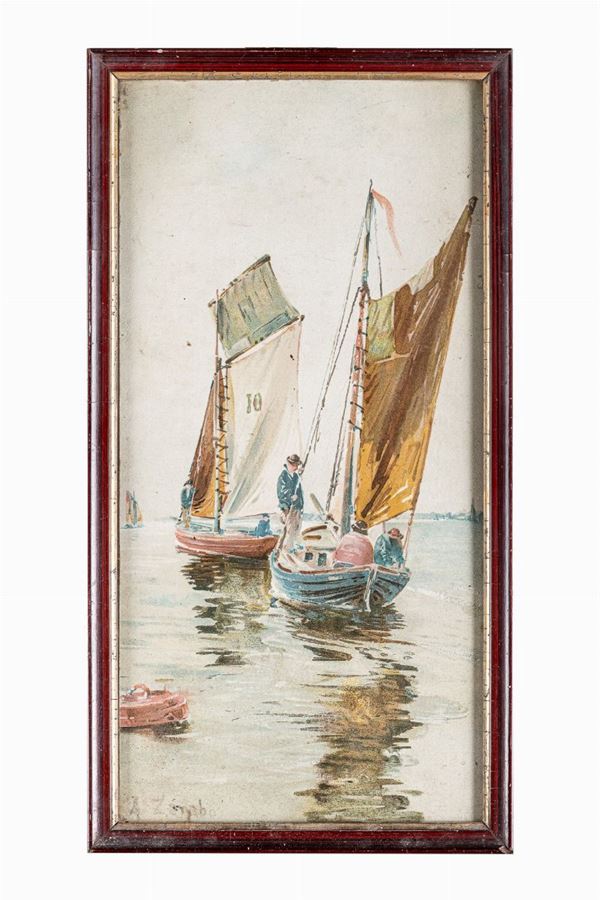 Lagoon with boats