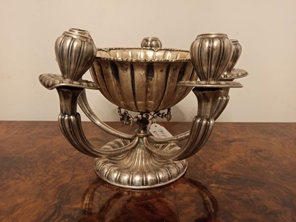 Candelabro centrotavola in argento
