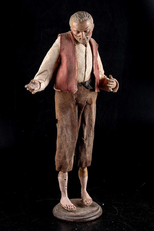 Shepherd figure from Neapolitan nativity scene