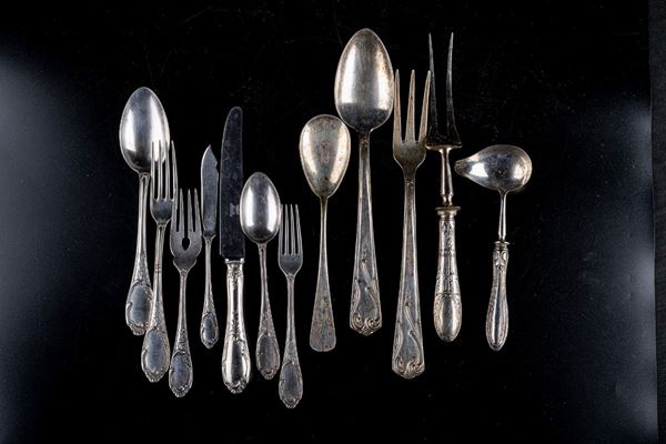 800 silver cutlery set for 6 people