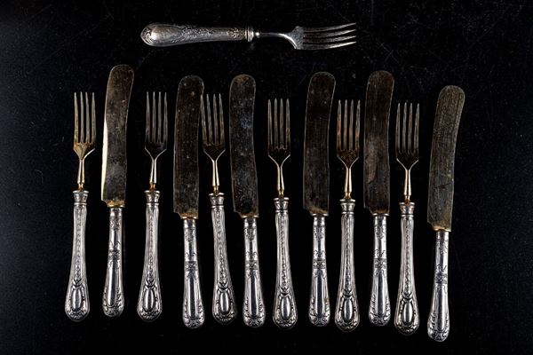 Lot of 800 silver cutlery