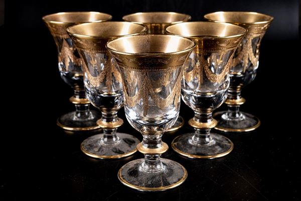 Lot of 6 crystal goblets
