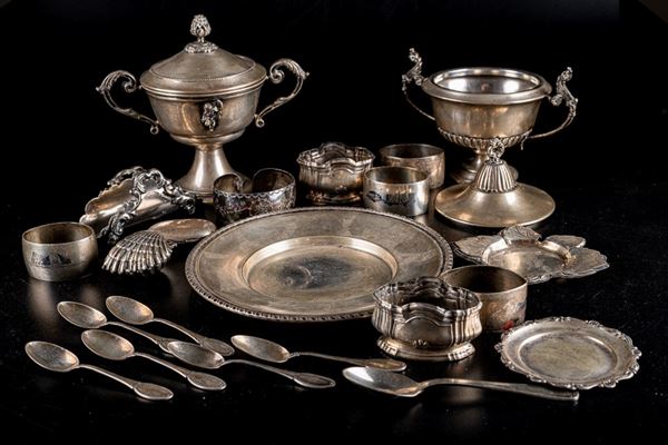 Lot of 22 silver items
