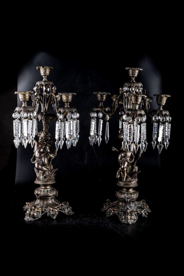 Coppia di candelabri