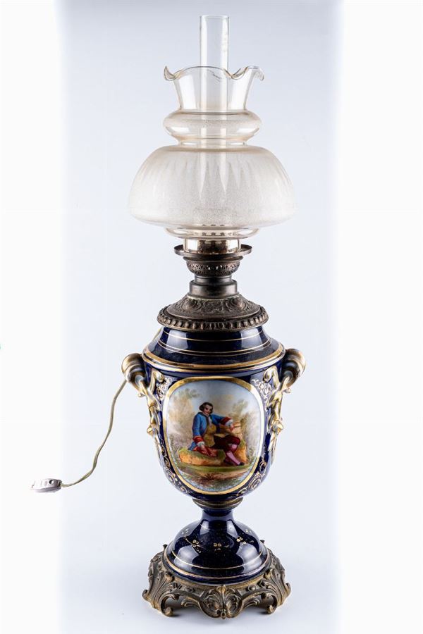 Electrified oil lamp