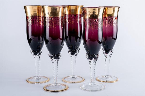 Lot of 5 glasses