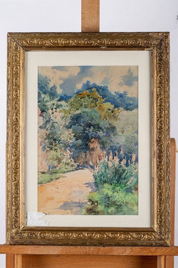 Onorato Carlandi - Veduta di Villa Borghese