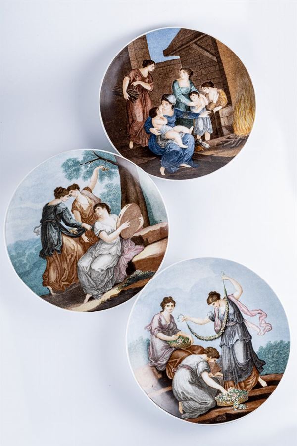 Lot of three wall plates