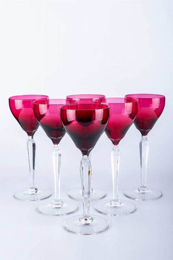 Lot of 6 goblet glasses