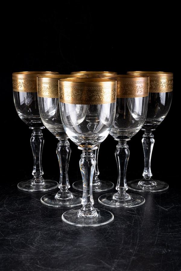 Lot of 6 goblet glasses