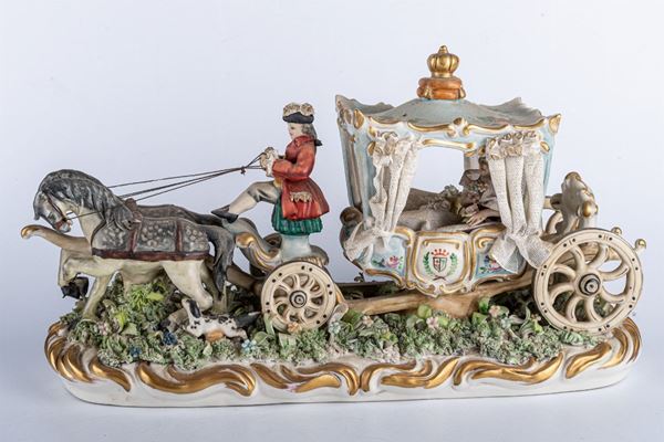 Carriage with horses and princess