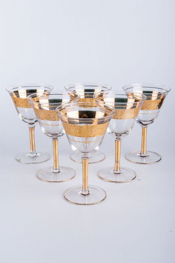Lot of 6 goblet glasses