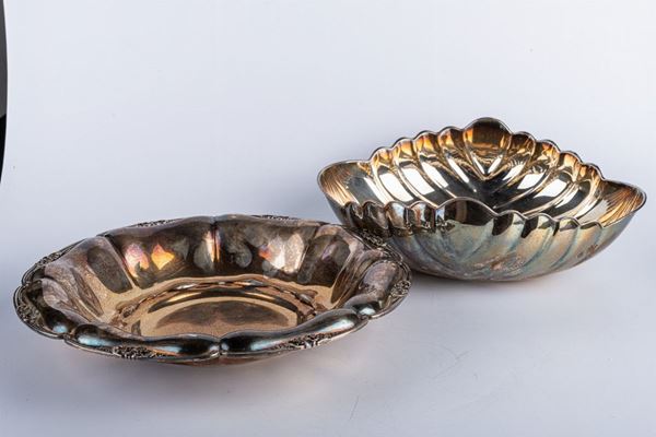 Lot of 2 800 silver centerpieces