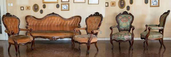 Sofa with 4 armchairs