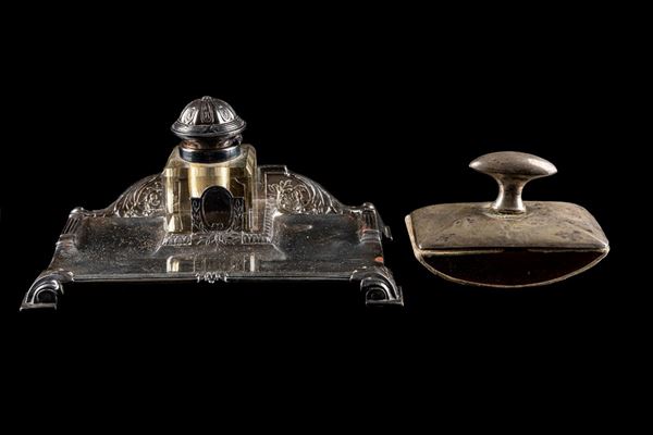 Silver inkwell