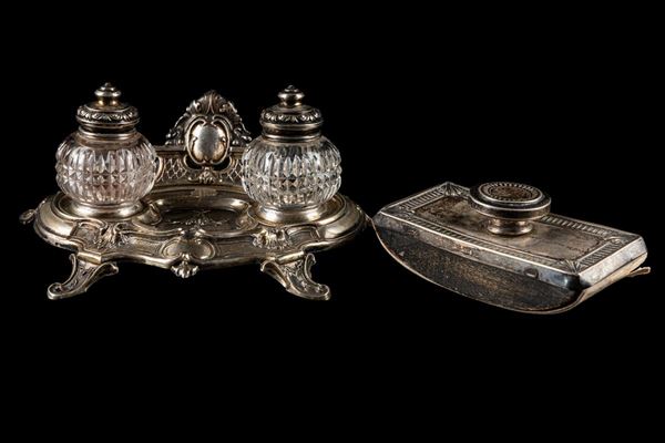 Inkwell with 2 bottles