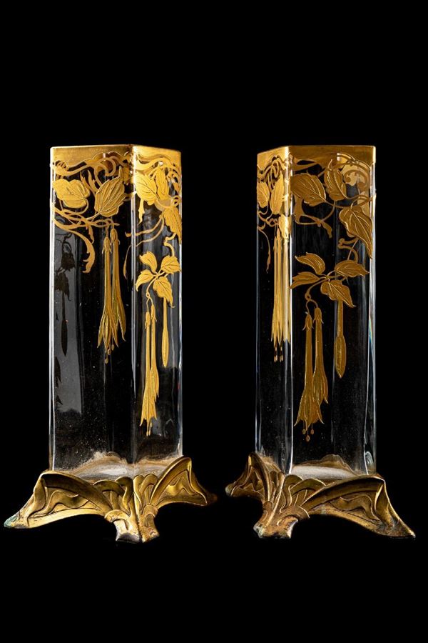 Coppia di vasi Art Nouveau