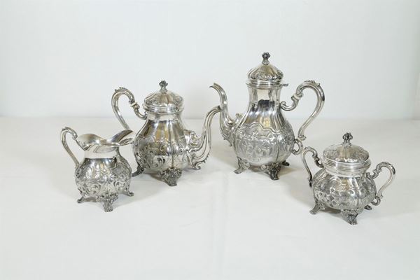 Tea and coffee service in 800/1000 silver