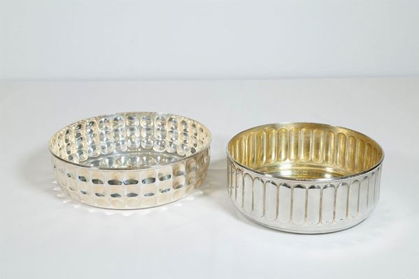 Lot of 2 centerpieces in 800/1000 silver