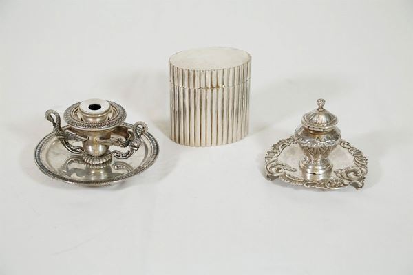 Lot of 3 objects in 800/1000 silver