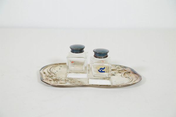 Inkwell in 800/1000 silver
