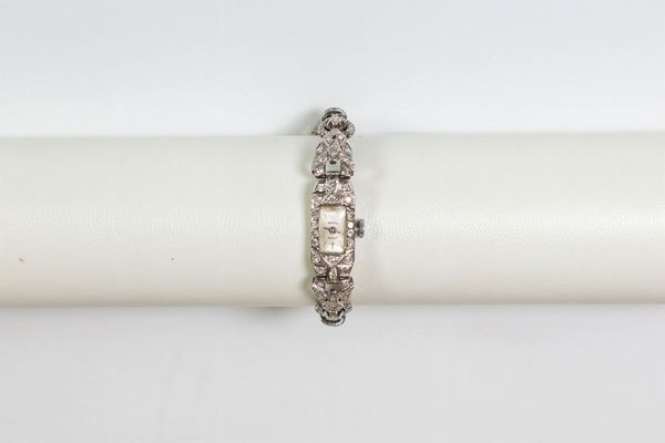 Antique gold / platinum and diamond watch