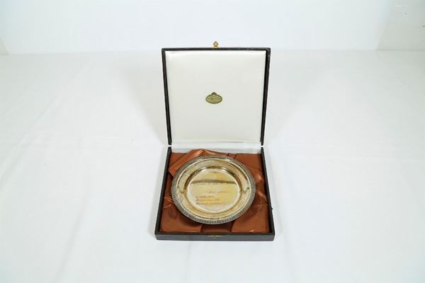 Commemorative plate in 800/1000 silver