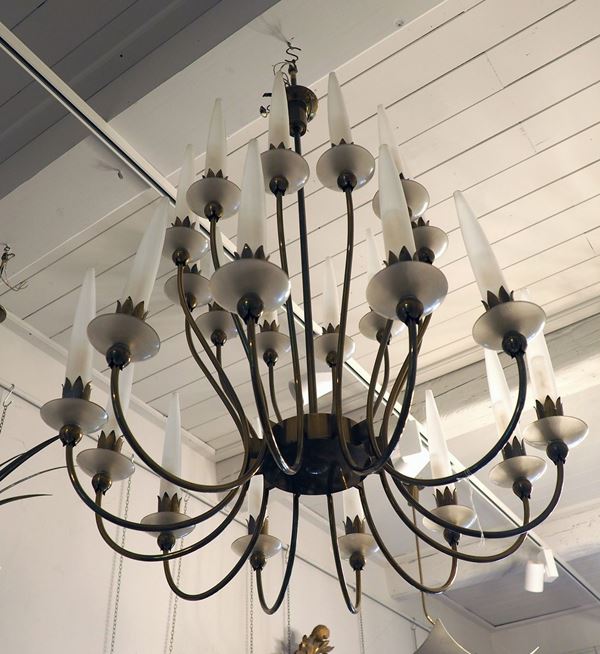 Angelo Lelli (per Arredo Luce) - Suspension chandelier