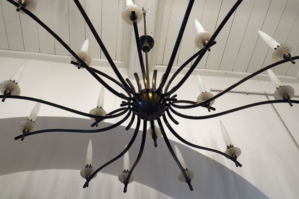 Angelo Lelli (per Arredo Luce) - Lampadario in sospensione