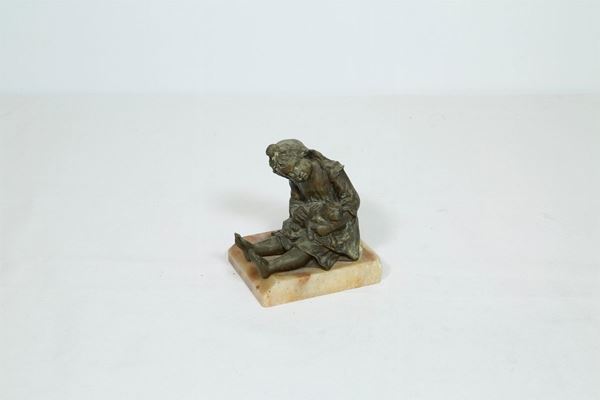 Bambina con gattino  (Inizio XX secolo)  - Asta Fine Art e arredi con una selezione di opere proveniente da un collezionista privato - DAMS Casa d'Aste