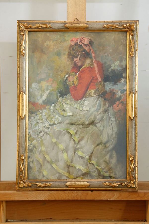 Girl with red jacket