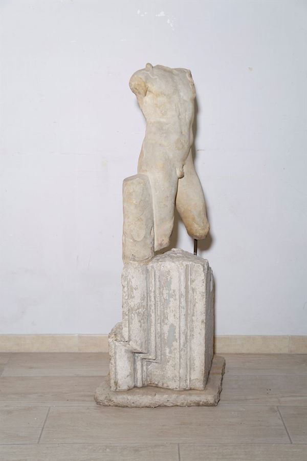 Torso di fanciullo  (XIX secolo)  - Asta Fine Art e arredi con una selezione di opere proveniente da un collezionista privato - DAMS Casa d'Aste