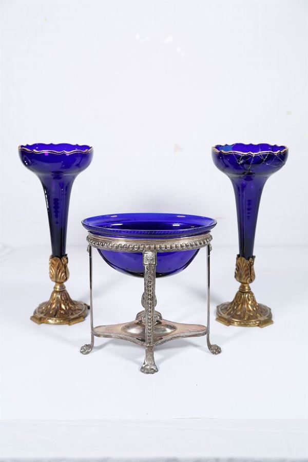 Triptych of vases