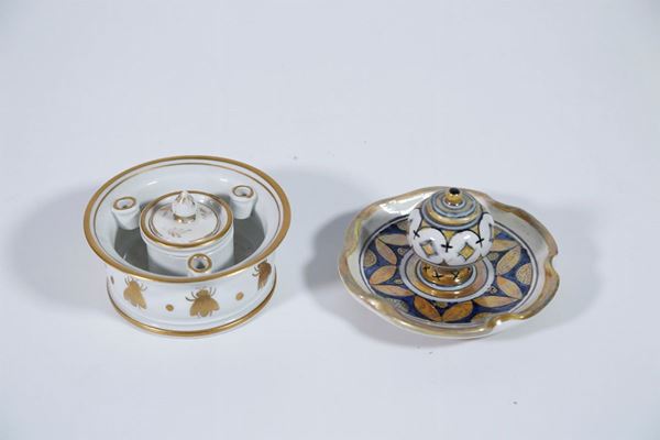 Lot of 2 inkwells