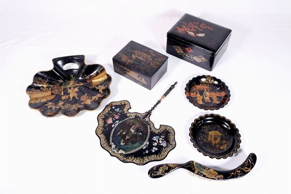 Lot of 7 items  (Far East, 20th century)  - Auction Fine art and furniture with a selection of old masters from a private collector - DAMS Casa d'Aste