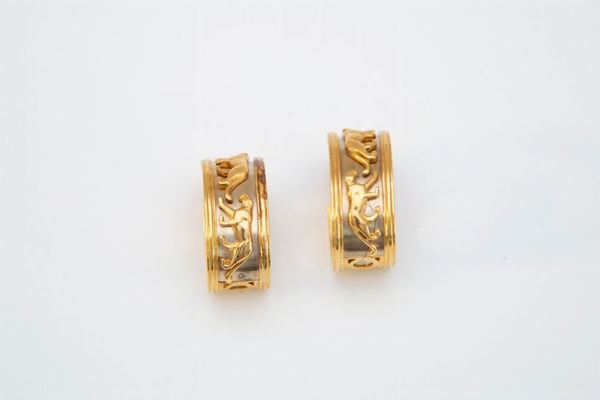 Pair of Panther earrings