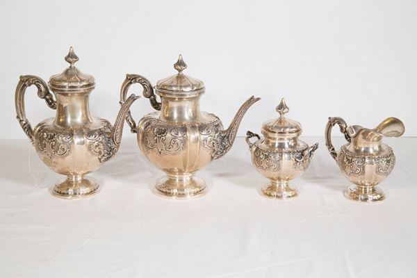 Servizio da the e caff&#232; in argento 800/1000  (Italia, metà XX secolo)  - Asta Fine art e arredi provenienti da collezionisti privati - DAMS Casa d'Aste