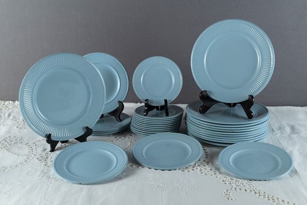 Servito di 31 pezzi in ceramica turchese