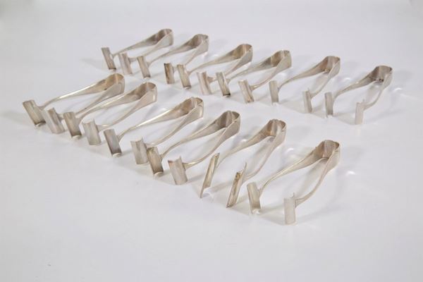 Lot of 12 pliers in 800/1000 silver
