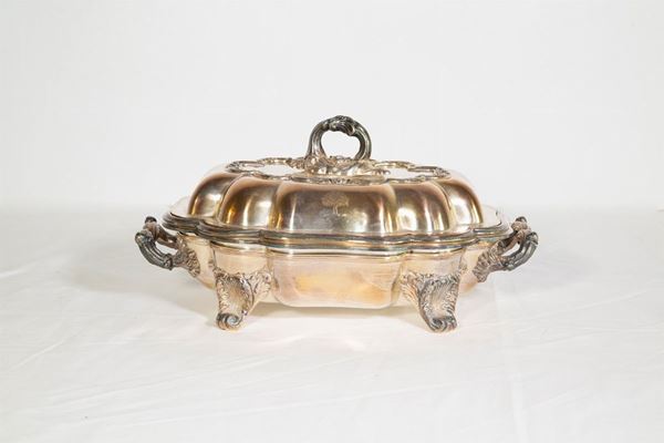 Legumiera in metallo argentato  (Metà XX secolo)  - Asta Fine art e arredi provenienti da collezionisti privati - DAMS Casa d'Aste