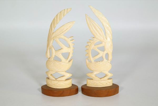Pair of stylized animals