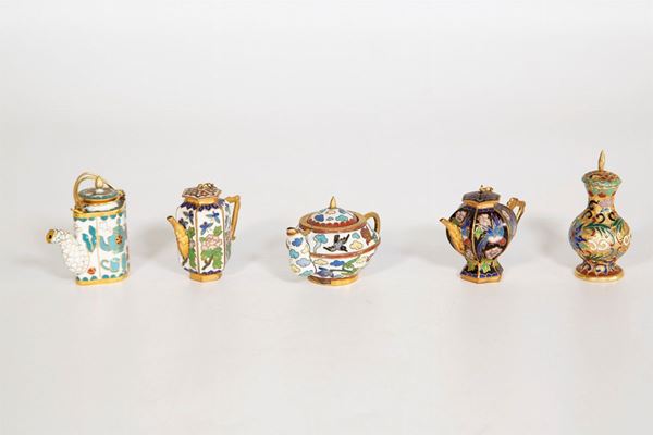 Lot of 5 coffee makers  (Far East, mid-20th century)  - Auction Fine art and furniture from private collectors - DAMS Casa d'Aste