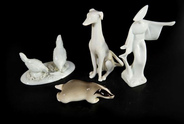 Lotto di 4 sculture