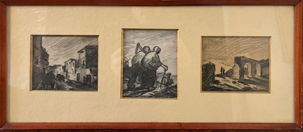 Lot of 3 drawings