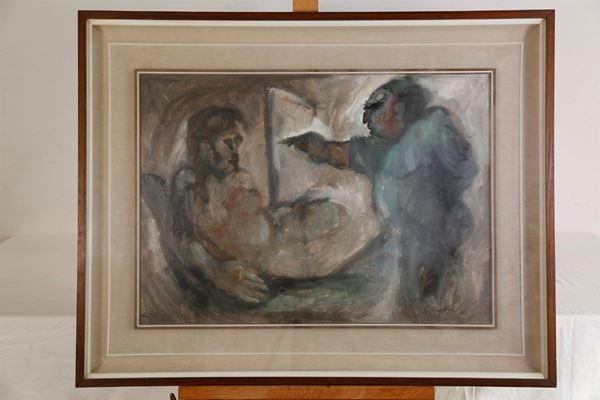 Emanuele Pandolfini - Pittore con modella