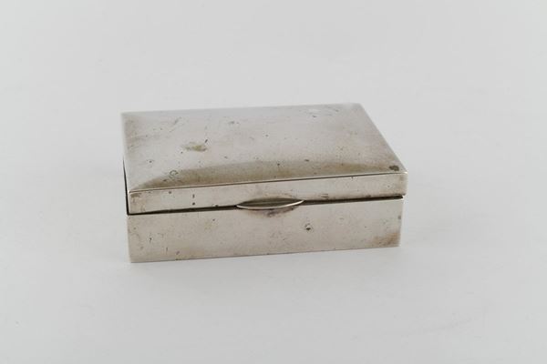 Scatola in argento e legno