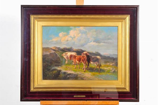 Tito Pellicciotti - Landscape with cows