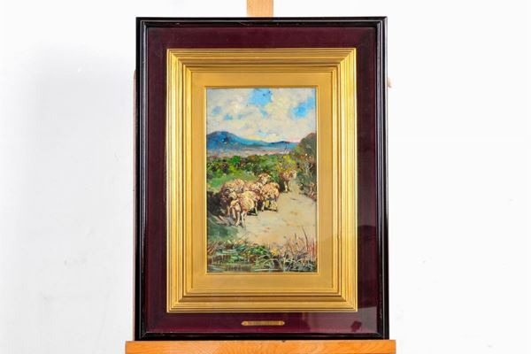 Tito Pellicciotti - Landscape with sheep