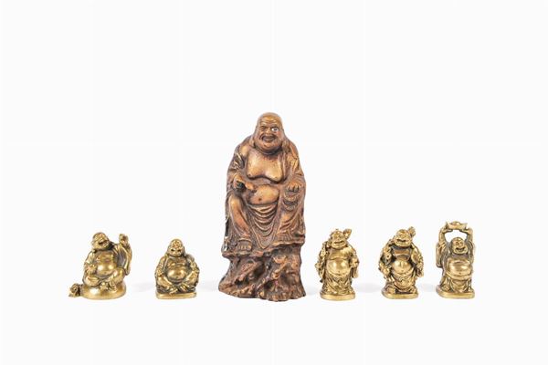 Lot of 6 Buddhas